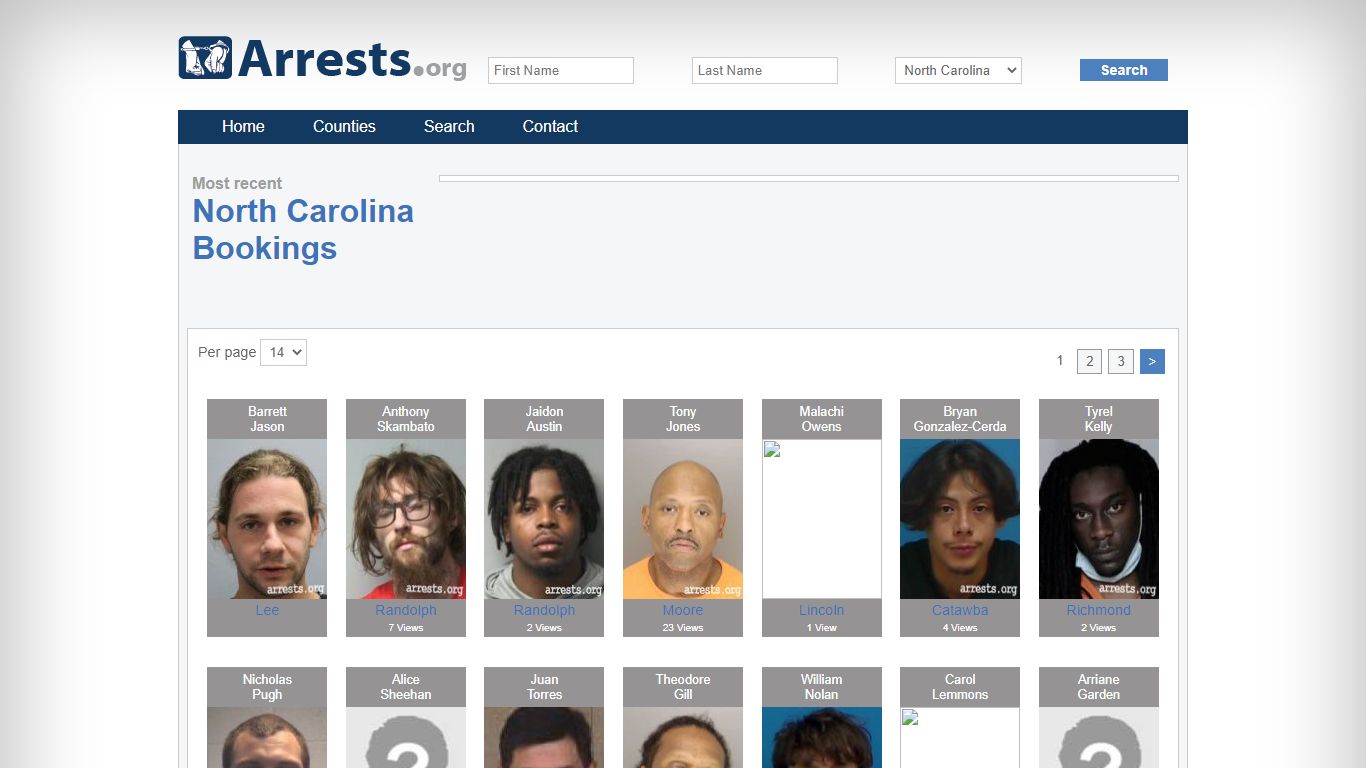 North Carolina Arrests and Inmate Search